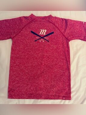 Marucci Baseball Dri-fit Red Tee Sz Youth S EUC